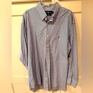 Ralph Lauren Men's Blue Striped Shirt